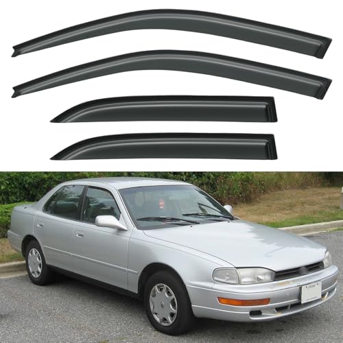 Window Visors Rain Guards for 1992 1993 1994 1995 1996 Toyota Camry Sedan (1992-1996 Toyota Camry)