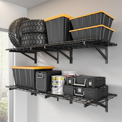 4 Pack Wall Mounted Garage Shelving (4 pack-2x3ft)