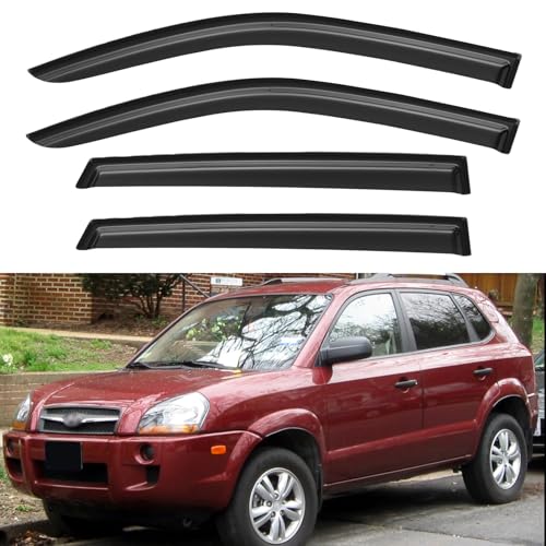 Window Visors Rain Guards for 2005 (2005-2009 Hyundai Tucson)