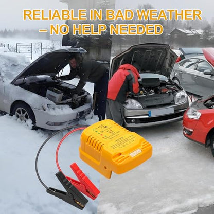 12V Jump Starter Adapter Compatible with Dewalt 20V (Yellow-1PACK)