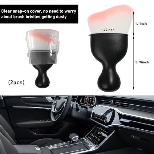 2 PCS Car Detailing Brush (White/Pink / 2 PCS)