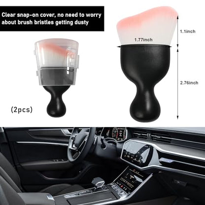 2 PCS Car Detailing Brush (White/Pink / 2 PCS)