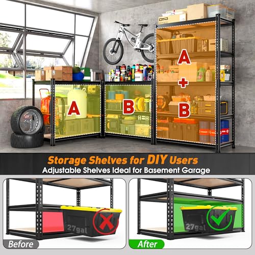 2400LBS Garage Shelving (Black)