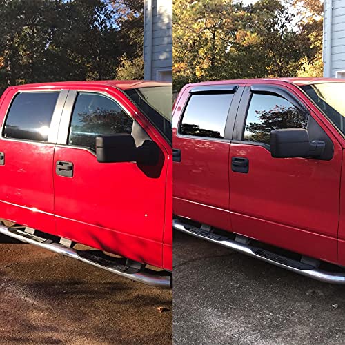 Window Visors Rain Guards for 2004 (04-08 SuperCrew/Crew Cab (Dark Smoke))