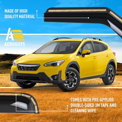 Extra Durable Window Deflectors in (For Subaru XV Crosstrek 18-23)