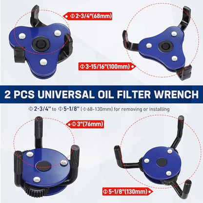 Universal Oil Filter Wrench Adjustable (Blue)