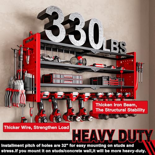 Power Tool Drill Holder Wall Mount (Red)