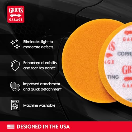 Orange Foam Correcting Pads for Car Polishing and Detailing (3" Pads (Set of 3))