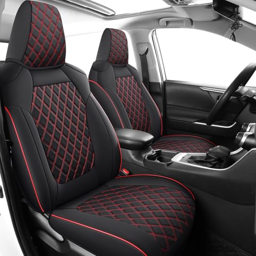 Car Seat Covers Full Set for Toyota RAV4 2019 (Red / 2019-2025 RAV4 Hybrid(Non XSE&2022-2025 SE Hybrid))