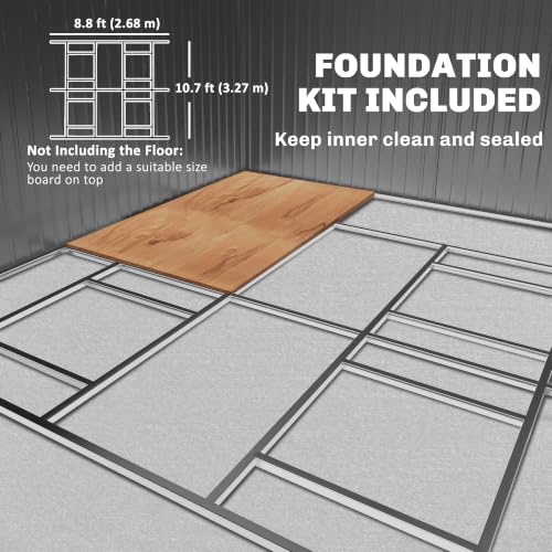 11' x 13' Outdoor Storage Shed (Light Gray / 11' x 13')
