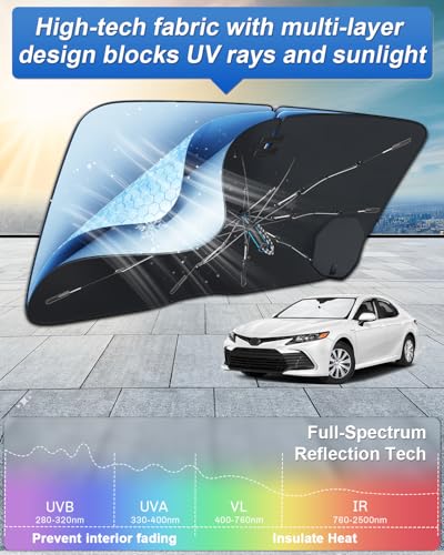 for 2026 Toyota Camry Car Windshield Sun Shade Umbrella (2025 2026 Camry)