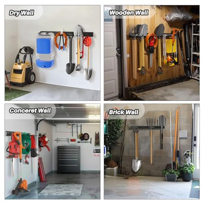 Garage Garden Tool Organizer Wall Mount (64 Inches - 4PC)
