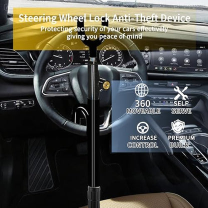 Heavy Duty Steering Wheel Lock (Black)