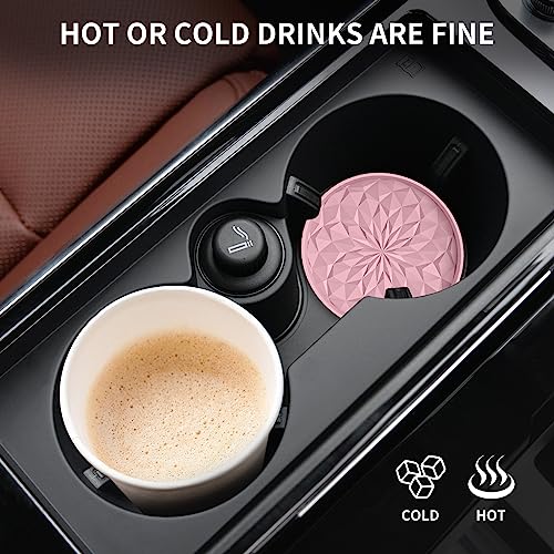 Car Coasters for Cup Holders [4 Pack] (4 Pack-dusty Rose)