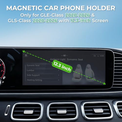 Car Phone Holder for Mercedes Benz GLE (Fit for 2020-2026 GLE & GLS, 12.3-Inch)
