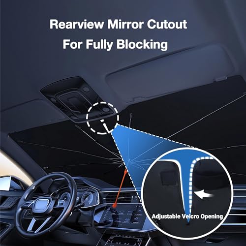 Funny Animal Car Windshield Sun Shade Umbrella (Shark-1)