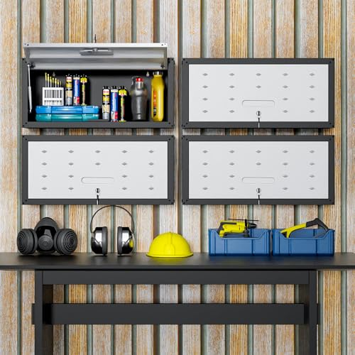 Metal Wall Cabinet (Black/Grey / Upflip Door-H13.5")