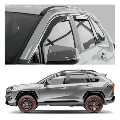 Window Deflectors Smoke Tinted in (For RAV4 19-25)
