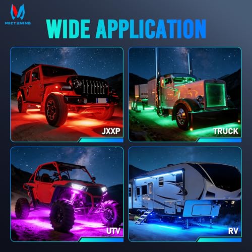 Q1 RGBW 16 Pod Rock Lights for Trucks with App & Remote Control (Rgbw 16 pods)