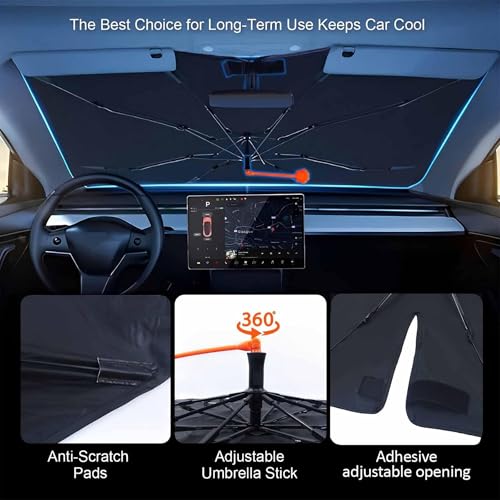 Funny Raccoon Car Windshield Sun Shade Umbrella Hawaiian Raccoon Car Sun Shade Umbrella Block UV Rays Heat Foldable Windshield Umbrella Sun Visor Protector (Racc-1)