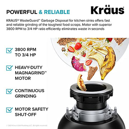 Kore™ Workstation 33 (Stainless Steel / 33 inch / Sink and Garbage Disposal 3/4 HP)