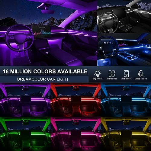 Acrylic Interior LED Strip Light With Wireless APP (RGB 18 Lights)