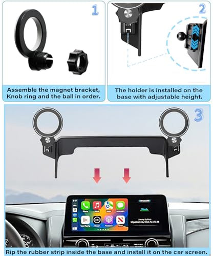 Car Phone Holder for Nissan Armada 2021 (fit for 2021-2024 Nissan Armada(12.3 Inch Screen))