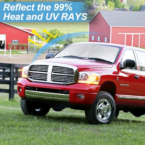 Sun Shade Windshield Sunshade for 2010 2011 (for 2011-2018 Dodge Ram 1500)