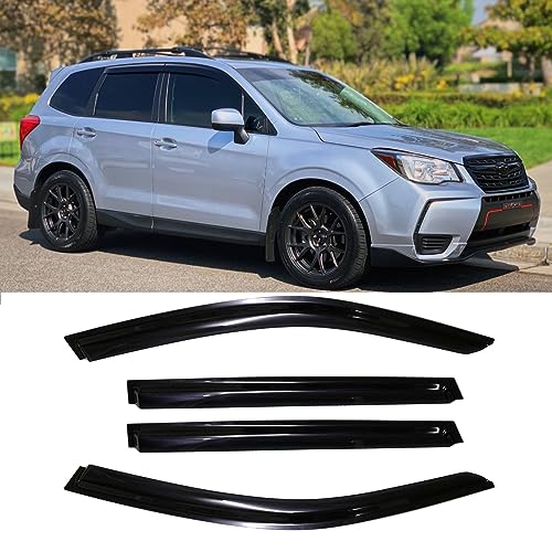 Window Visors Rain Guards for 2014 (2014-2016 Subaru Forester)