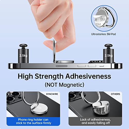 Cell Phone Ring Holder Stand (Silver / 1 Pack)