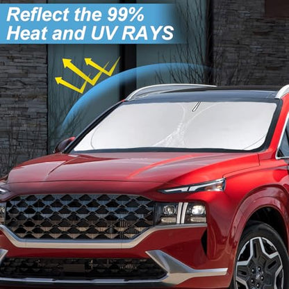 Windshield Sun Shade for Hyundai Santa Fe 2019 (for 2026-2019 Hyundai Santa Fe)