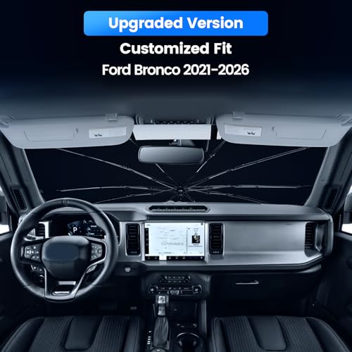 Windshield Sun Shade Umbrella for Ford Bronco 2021 (For Ford Bronco 2021+)