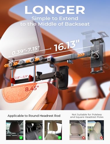 iPad Holder for Car Tablet Mount (4.7-11.5“ Device)