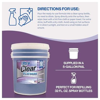 Ultra Clear Platinum Glass Cleaner (Glass Cleaner / Lavender)