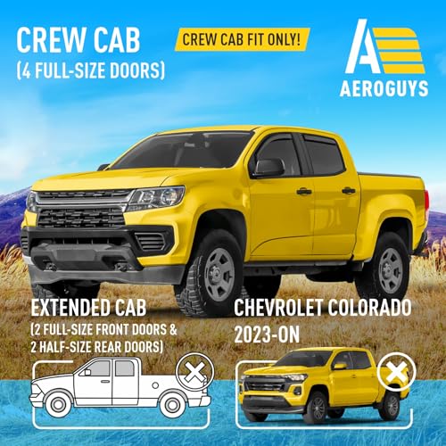 Extra Durable Window Deflectors in (For Chevy Colorado 15-22)