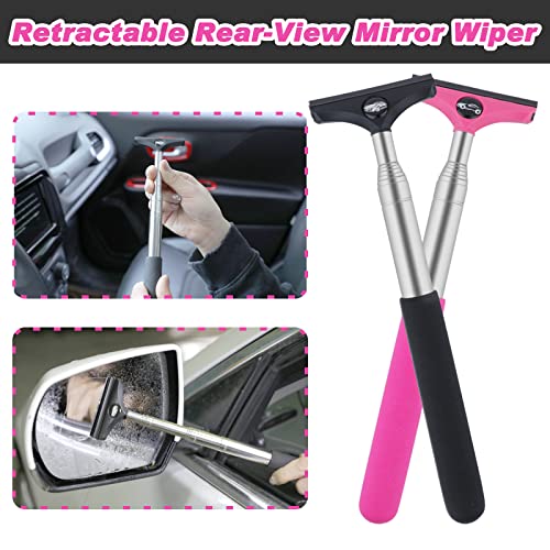 Side Mirror Squeegee (Black and Pink)