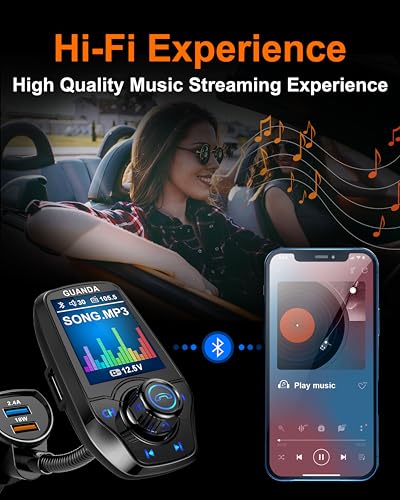 Bluetooth FM Transmitter for Car (18W/5V-Black)
