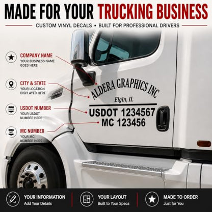 Custom US DOT Trucking Decal Sticker