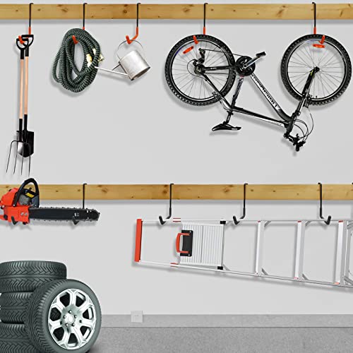 Rafter Hanger Large S Garage Hooks Bike Storage System Holder Organizer (Orange)