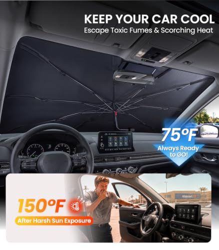Custom Fit Windshield Sun Shade Umbrella for Honda HR (Custom Fit Windshield Sun Shade (F150) / Honda HR-V 2016-2026)