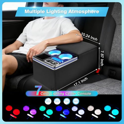 Center Console Universal with Wireless Fast Phone Charging (Chairging-Black)