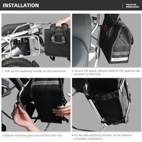Motorcycle Saddlebags (Black / 13L)