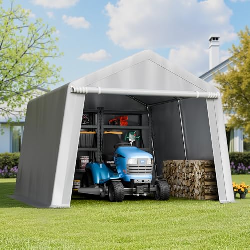 Outdoor Storage Shed (Gray / 10x10x8ft)