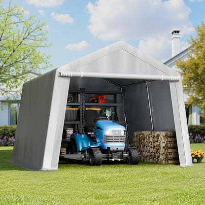 Outdoor Storage Shed (Gray / 10x10x8ft)