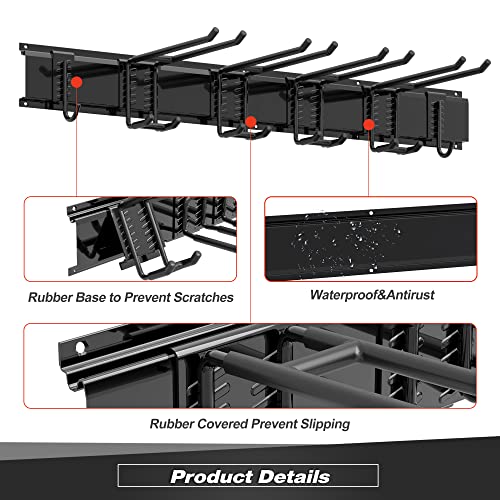 Garage Wall Organizer (34inch 2 panels+6 hooks)