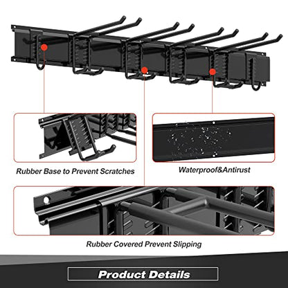 Garage Wall Organizer (34inch 2 panels+6 hooks)