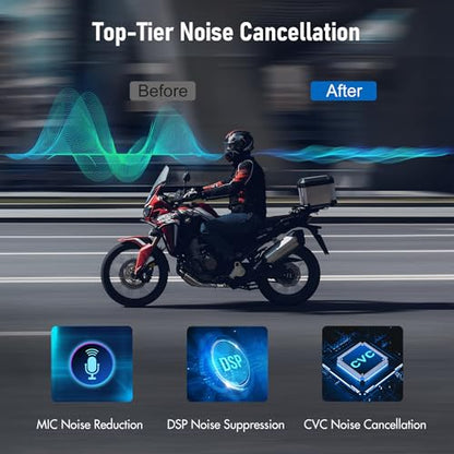 TK X4 Motorcycle Bluetooth Headset (TK-X4 Double Pack)