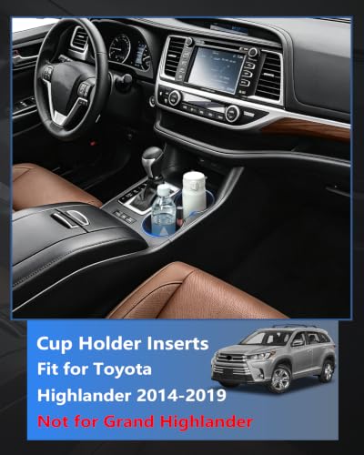 Cup Holder Inserts for Toyota Highlander 2014 (For Toyota highlander 2014-2019)
