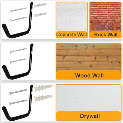 15" Heavy Duty Garage Storage Hooks (15''-8pcs)