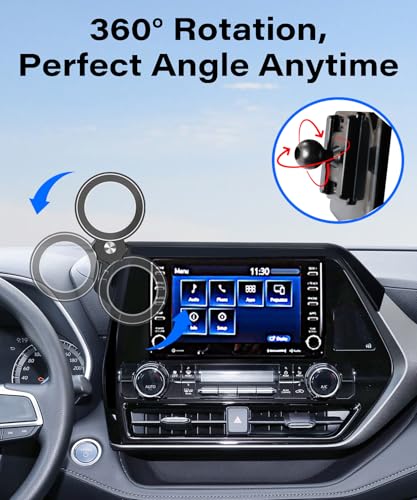 Car Phone Holder for 2020 (fit for 2020-2026 Toyota Highlander(8 Inch Screen))
